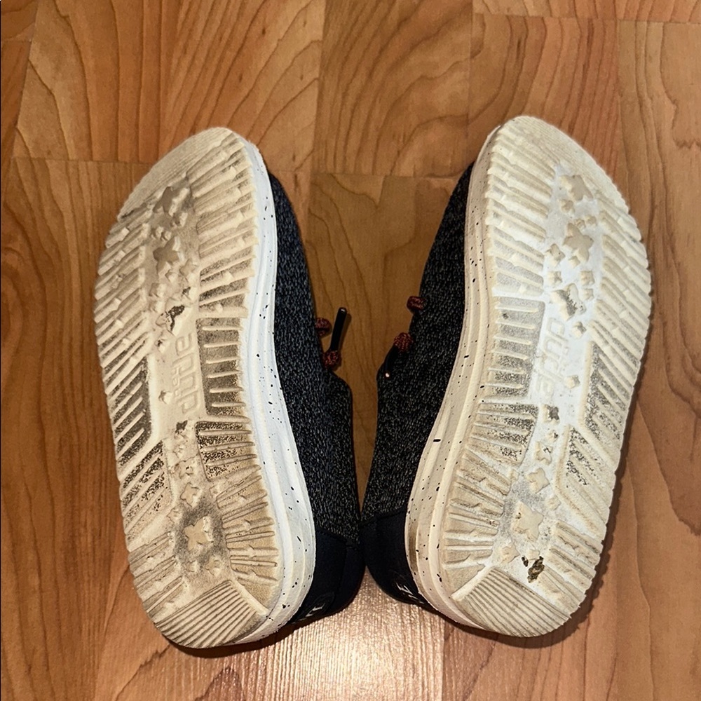 Hey Dude Black and Orange Sneakers with Canvas Upper - Picture 5 of 5
